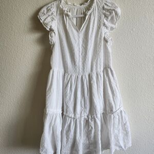 Olivacious White Ruffle Dress